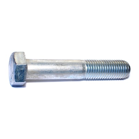 Midwest Fastener Grade 5, 1"-8 Hex Head Cap Screw, Zinc Plated Steel, 5-1/2 in L, 5 PK 53436